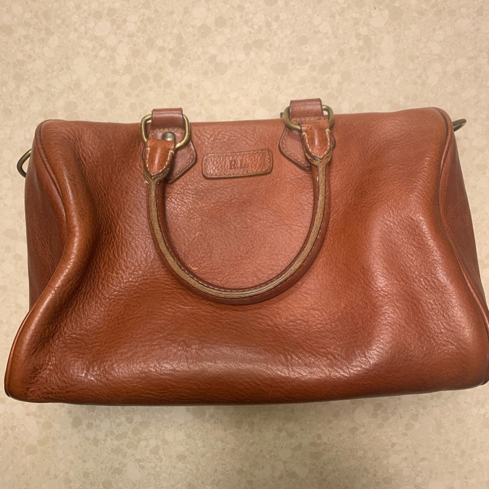 Ralph Lauren Brown Leather Satchel